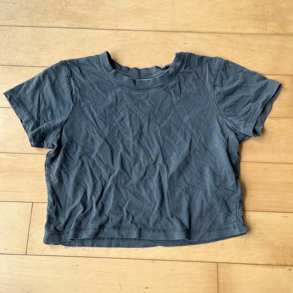 Cotton On Slate Blue Crop Top